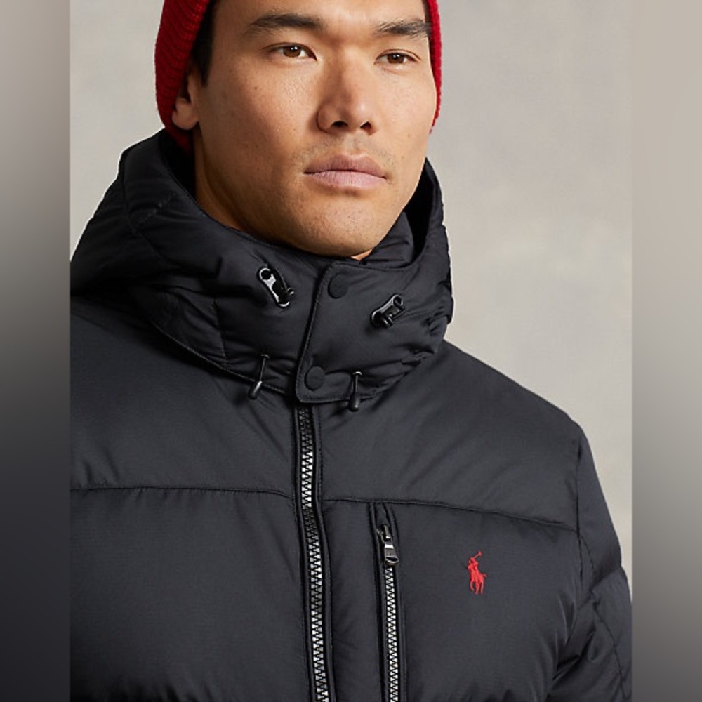 Grey Ralph Lauren Puffer Jacket.
